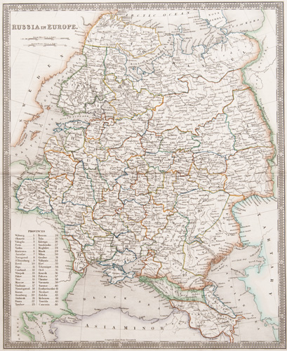 Russia in Europe Teesdale map 1843